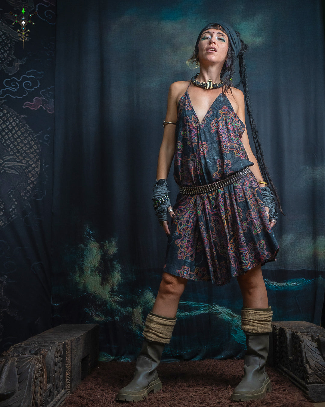 Midi Dress Triangle / Bamboo - AFRODISIAKO